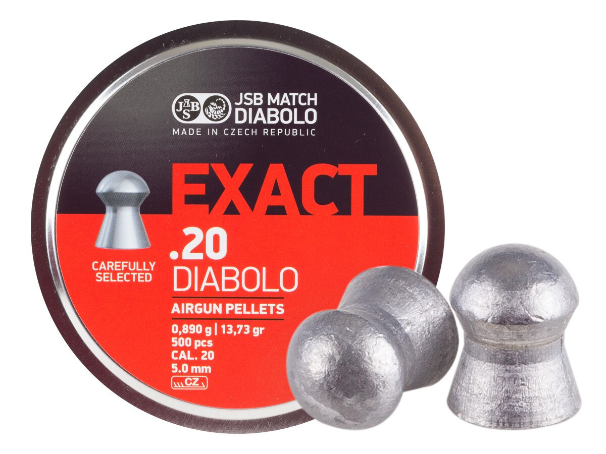JSB Match Diabolo Exact .20 Cal 13.73 Grains Domed 500ct