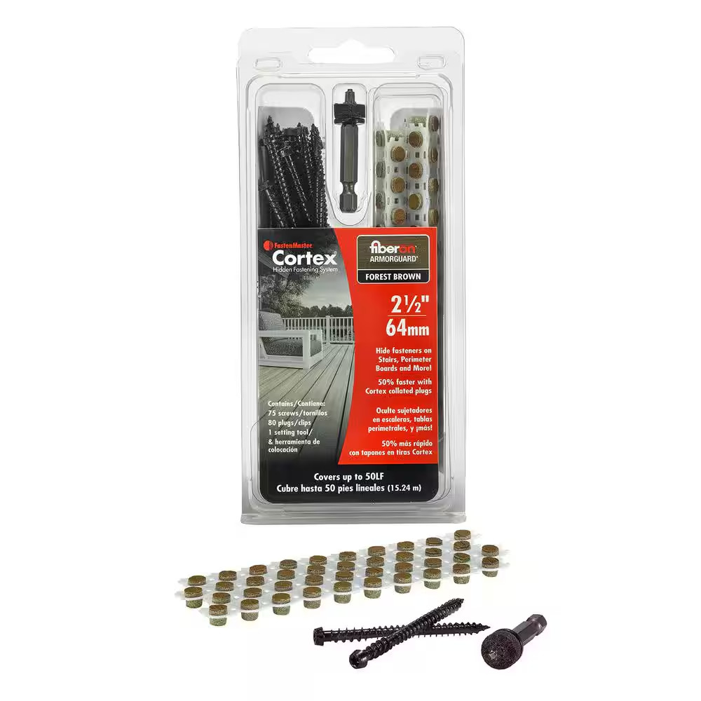 Collated Cortex Hidden Fastening System for Fiberon Armorguard Decking - 2-1/2In