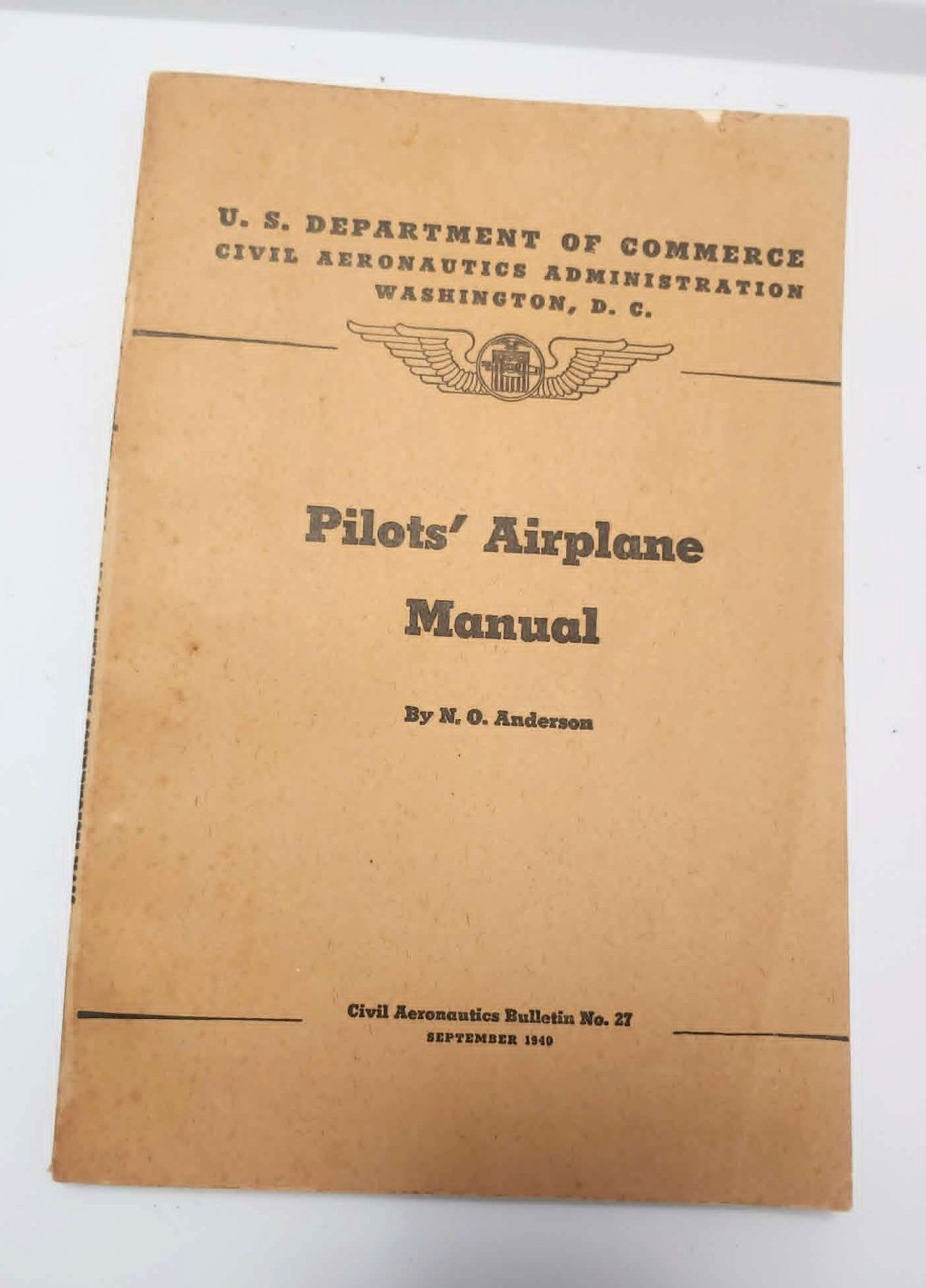 1947 Pilots airplane manual civil aeronotics bullitin #27