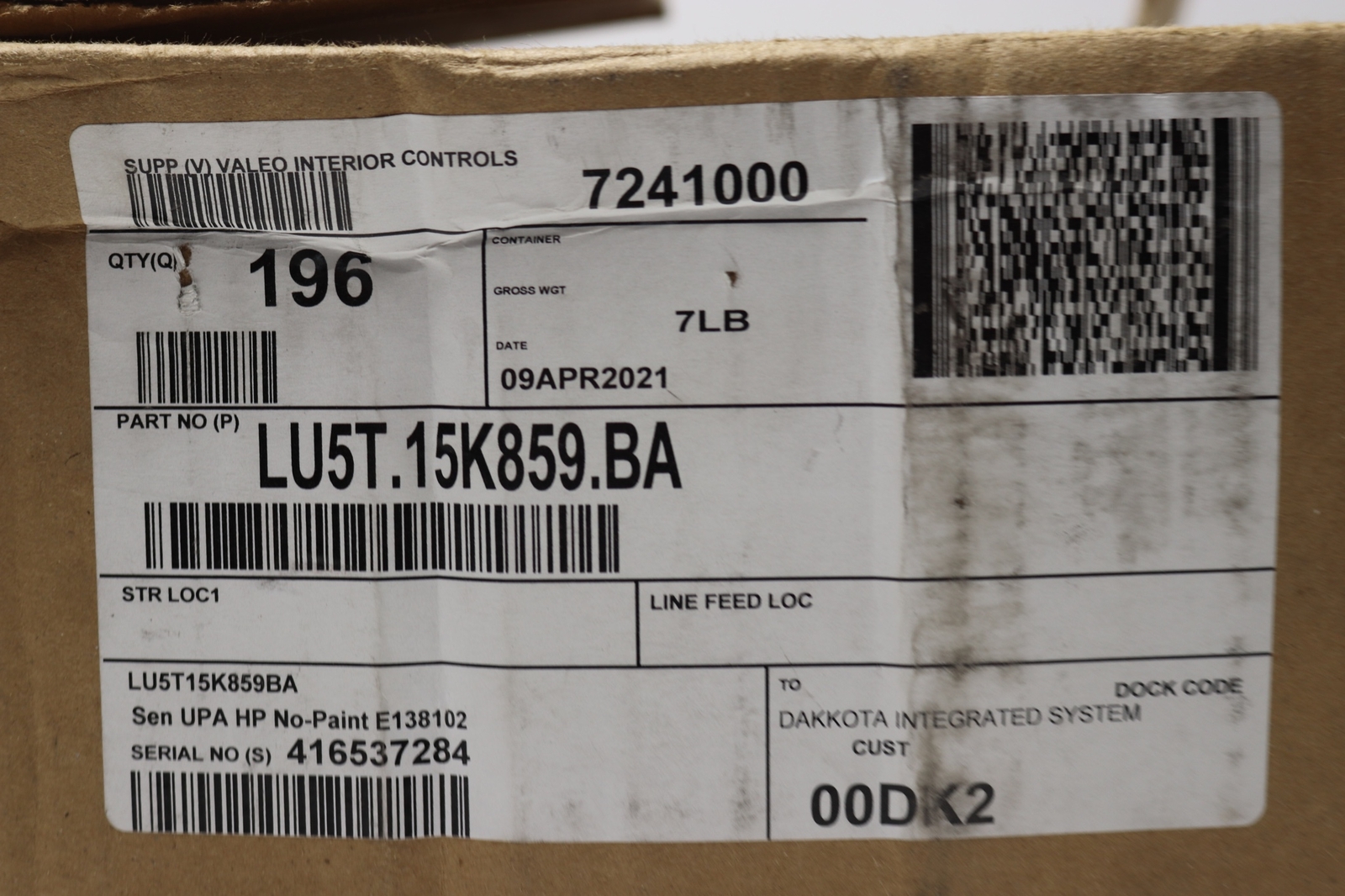 Genuine OEM Ford Reverse Parking Aid Assist Sensor Backup CWQSA E138102 A/30dB