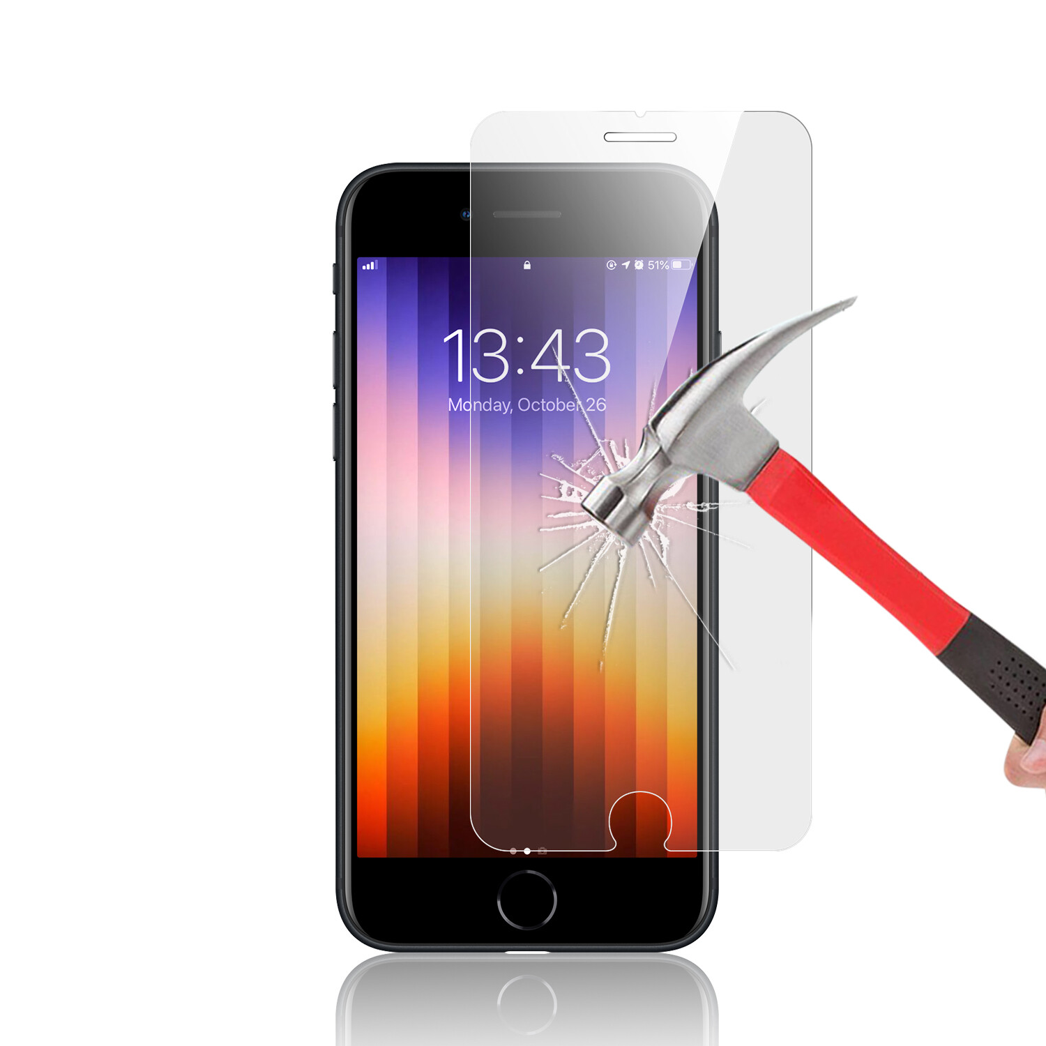 For iPhone 7,8,SE 2nd,3rd Gen 2022/2020 Liquid Silicone Case,HD Screen Protector