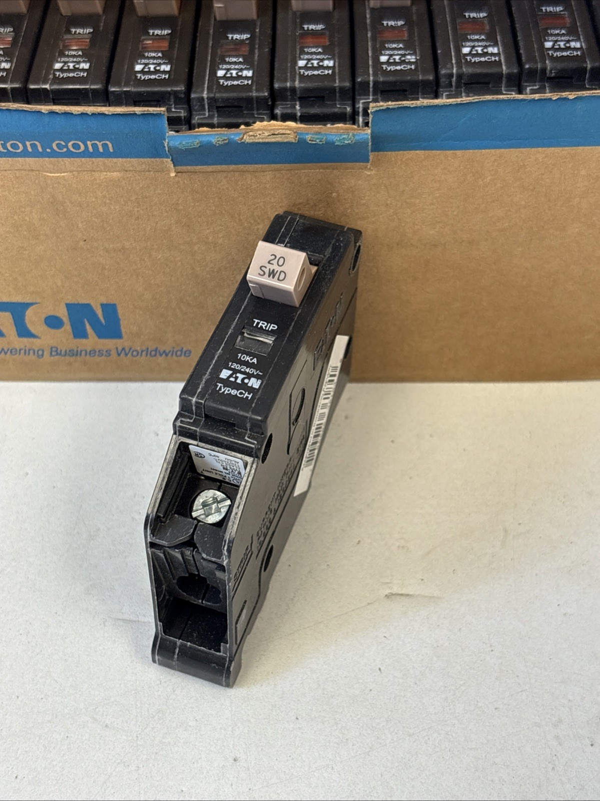 (10) EATON CHF120 Circuit Breakers 20 AMP 1 Pole Type CH - New Box of 10