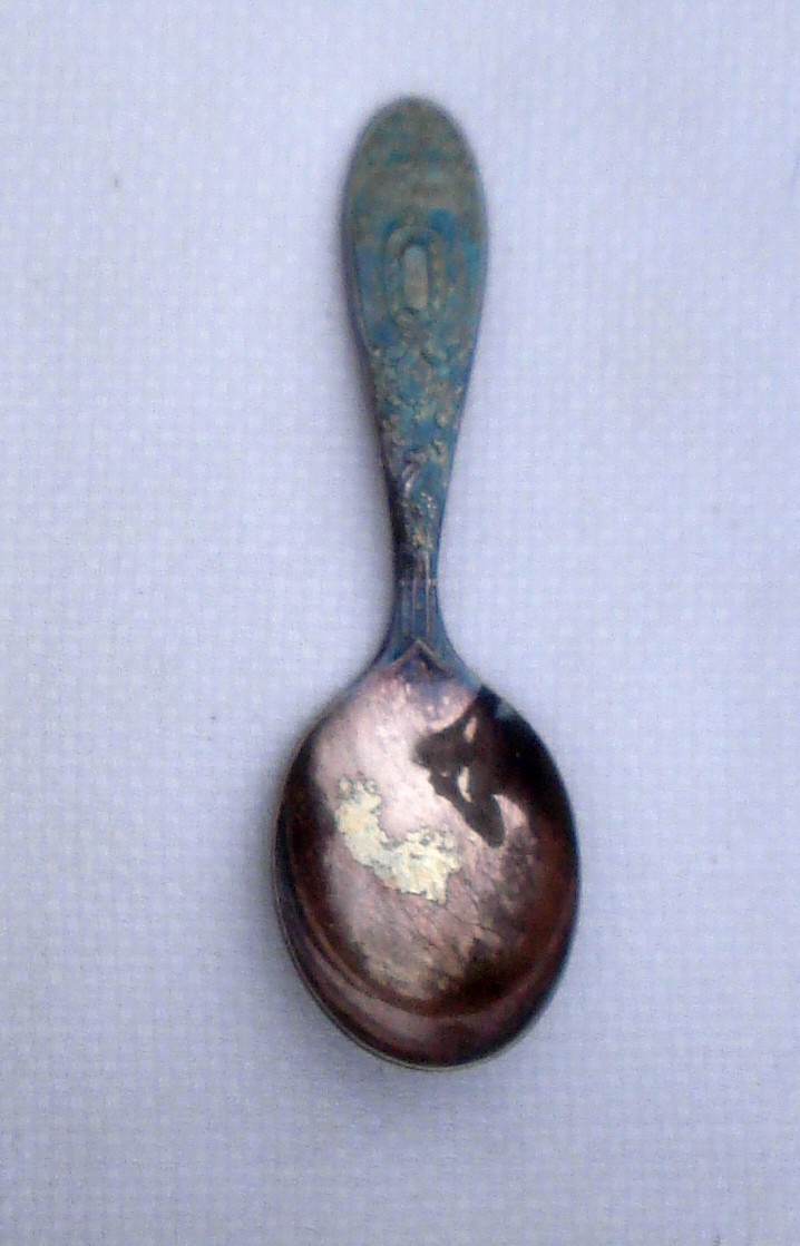 Wm Rogers IS Vintage Baby Child Toddler Spoon Engraved Birth Michael Aug 1963