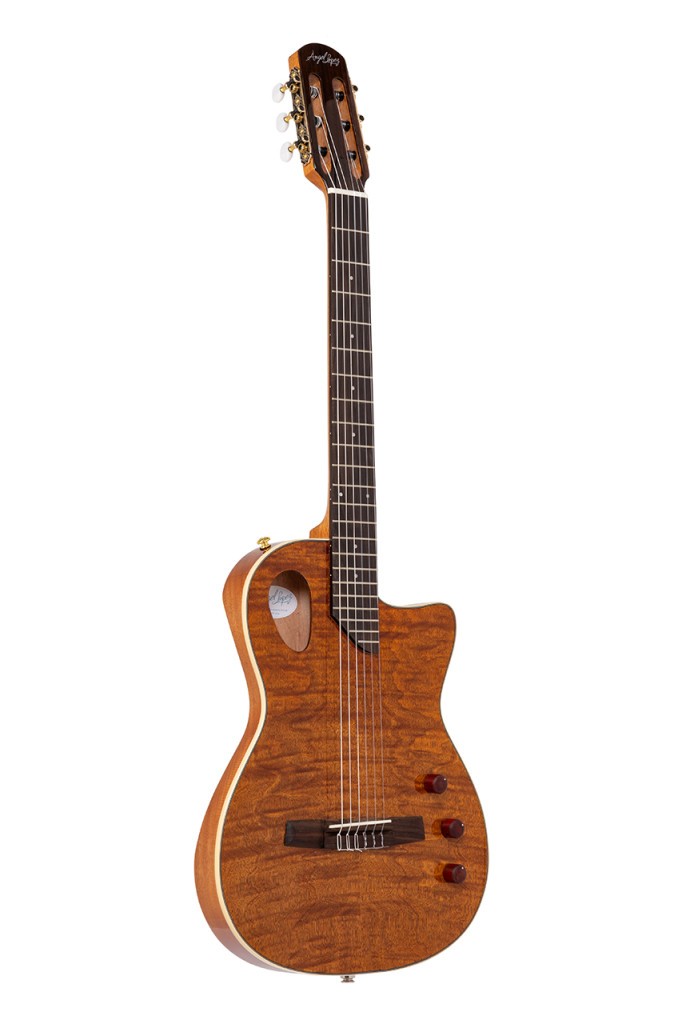 Angel Lopez Guitar Nylon String Semi-Acoustic Electric - Flamed Cedar Gloss