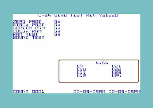 DEAD TEST COMMODORE 64 128 DIAGNOSTIC cartridge 781220 - DIAGNOSTICA - GOLD