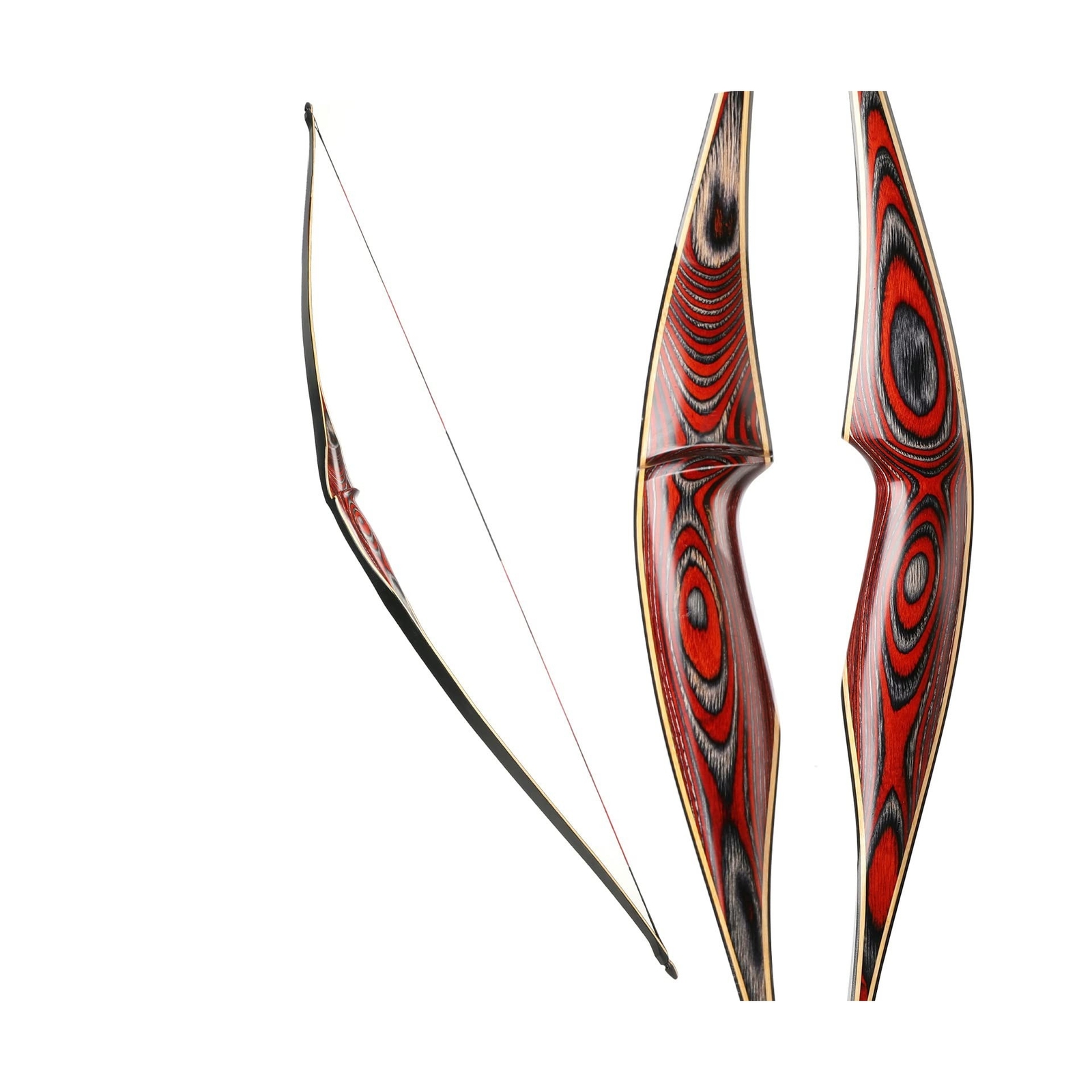 58" Laminated Recurve Bow,Amercian Hunting Bow Archery Bow 20-60lbs 35LBS