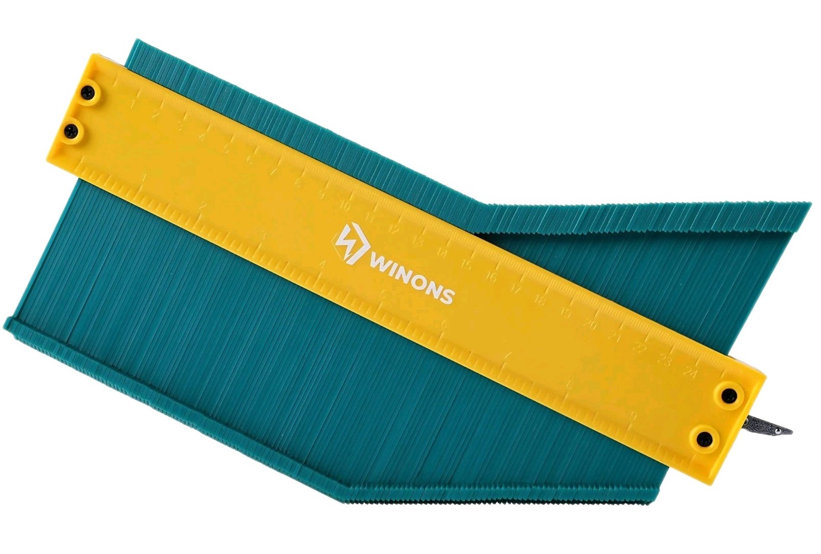 WINONS 10in Profile/Contour Gauge Manual Portable Plastic Yellow/Blue SAE
