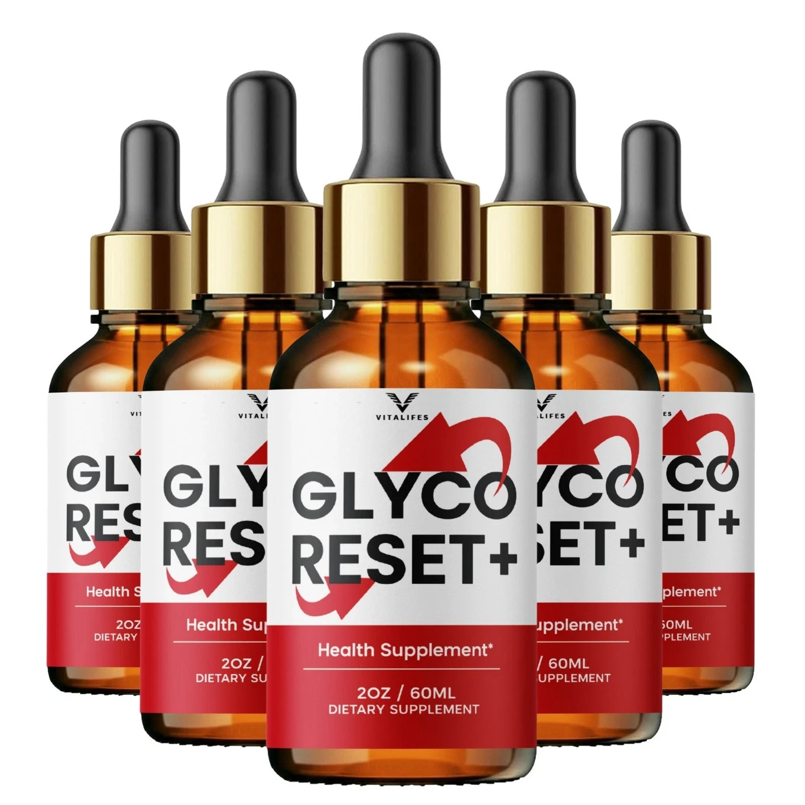 Glyco Reset Drops, GlycoReset Liquid Supplement for Blood Health - 5 Pack