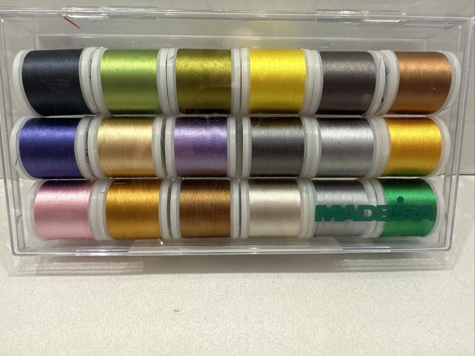 1 NEW!!PACKS OF 18 SPOOLS OF MADEIRA RAYON 220 YARDS SPOOLS  Best of Friends