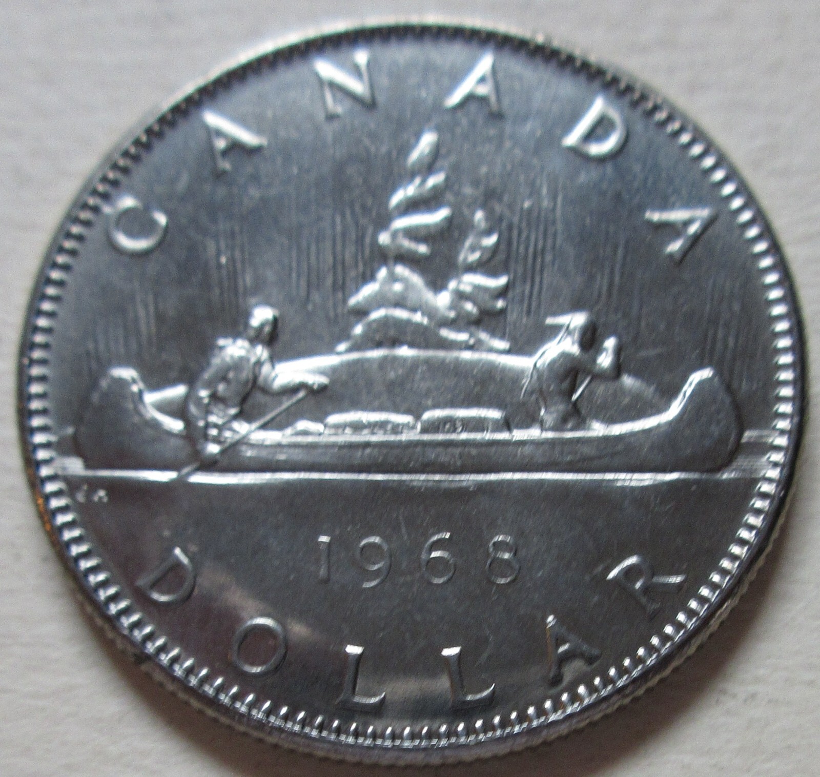 1968 Canada Voyageur Nickel One Dollar Coin. $1