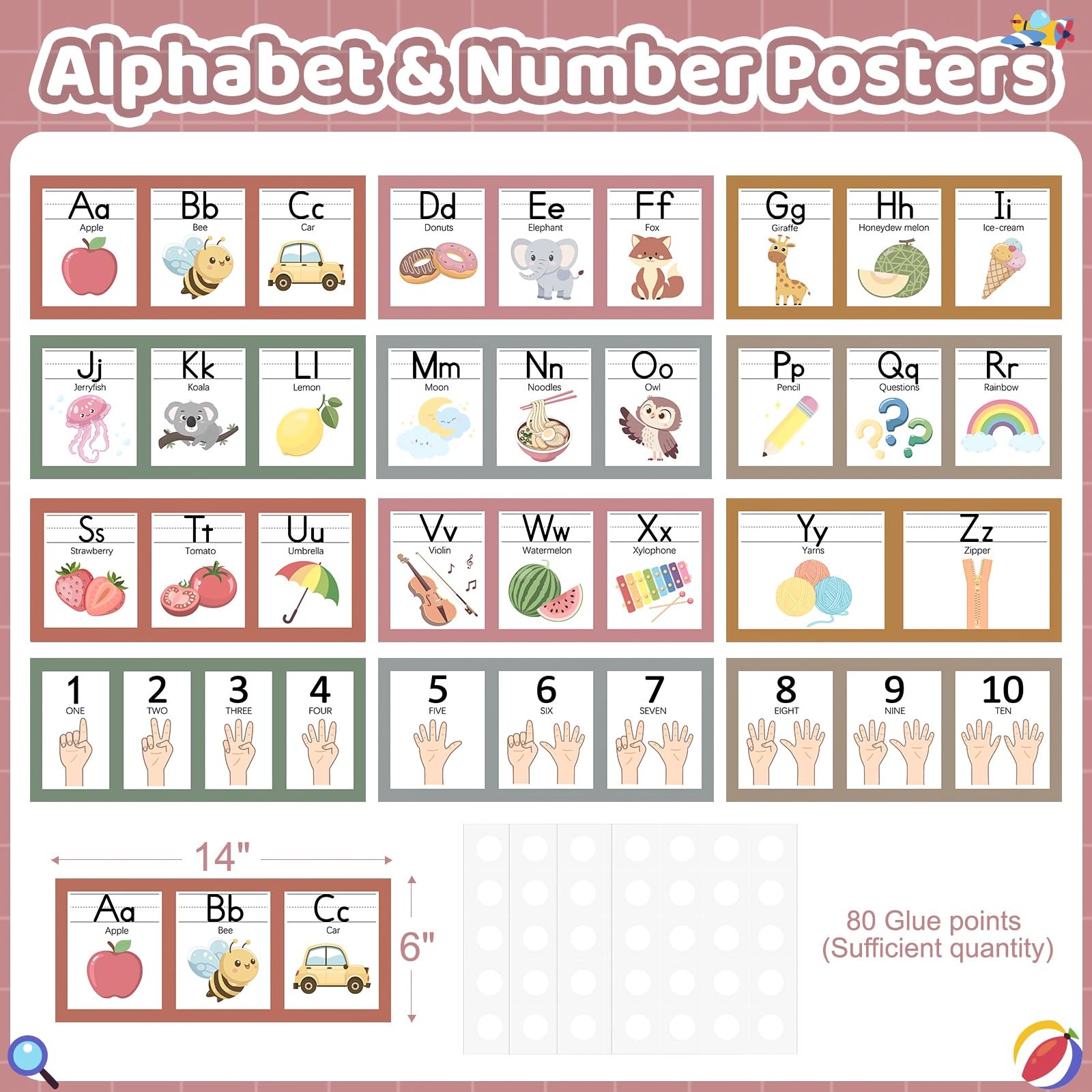 COCHIE Boho Alphabet for Classroom Wall Decorations Kindergarten Preschool, A...