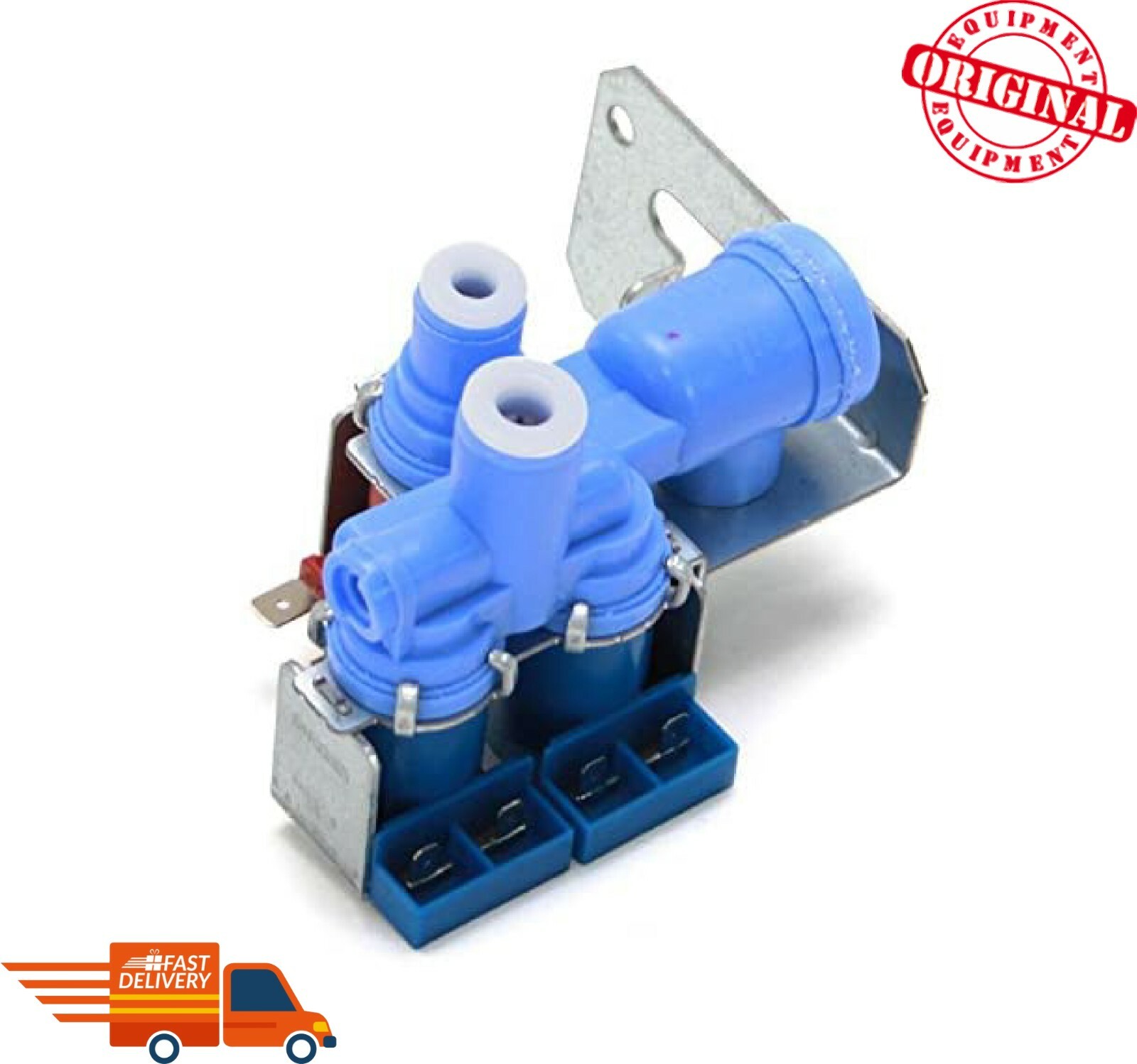 OEM WR57X10070 New Genuine Icemaker Water Inlet Valve Triple Coil Solenoid