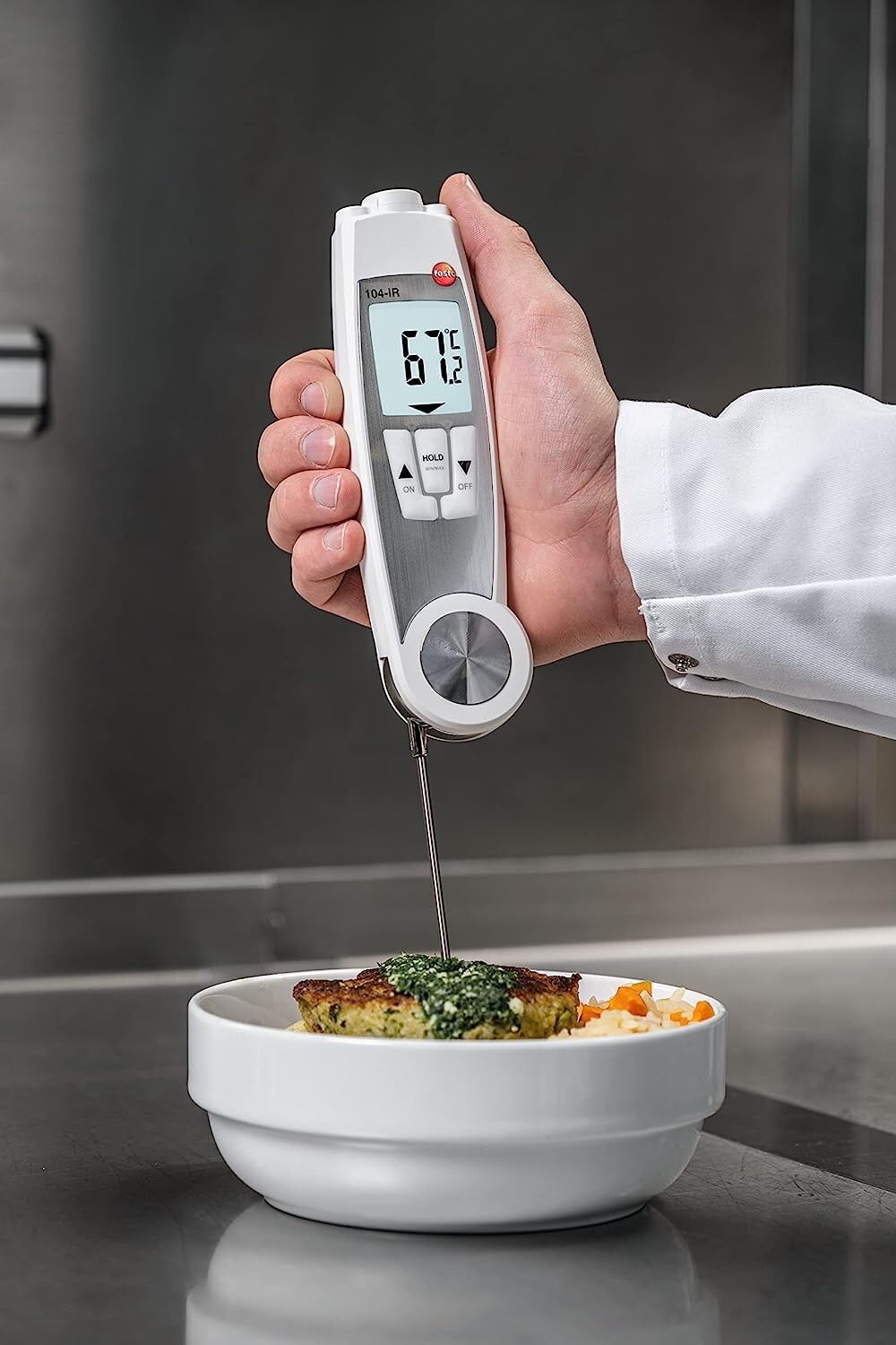 testo 104-IR infrared/penetration thermometer waterproof folding 0560 1040 104ir