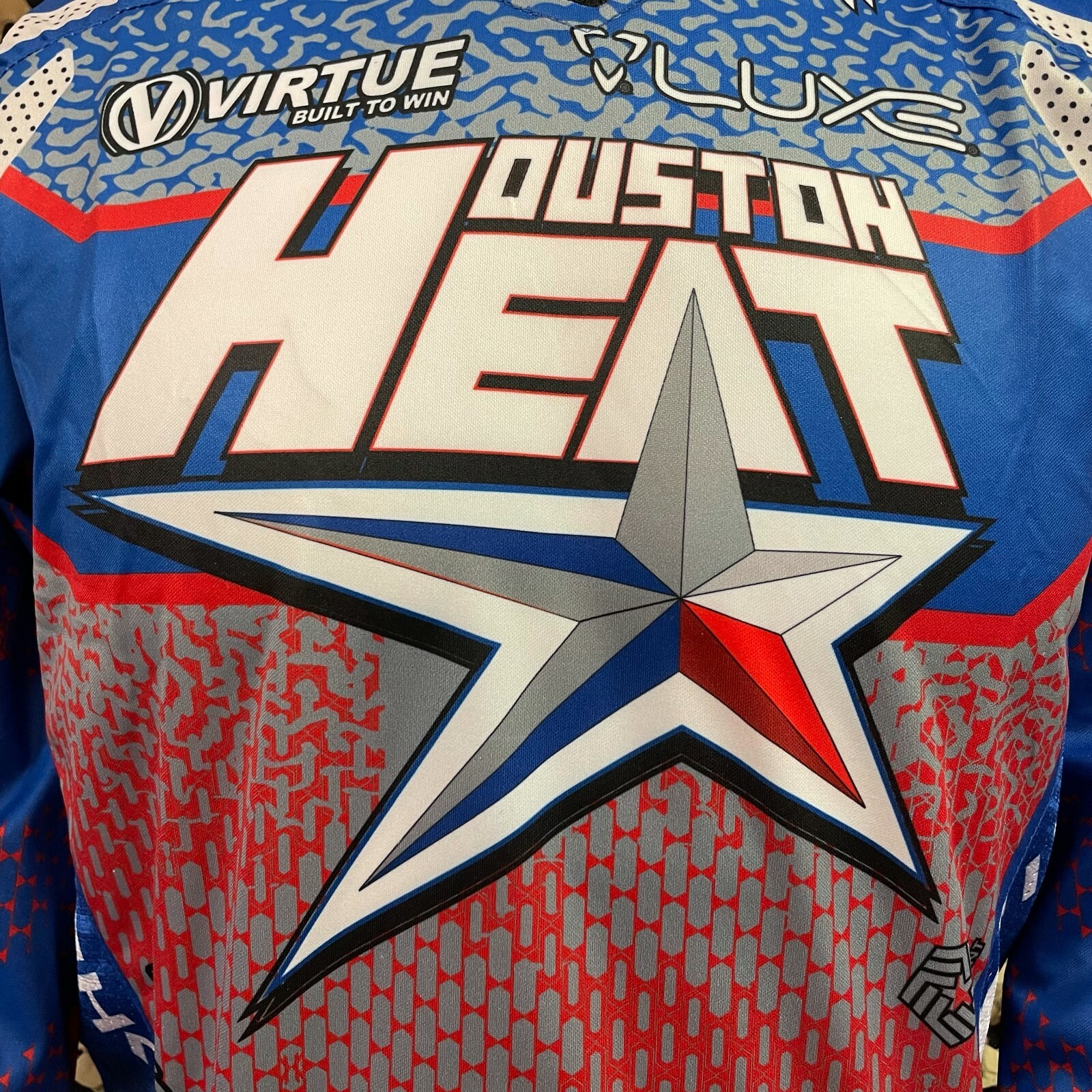 NEW HK Army Freeline Paintball Jersey - Houston Heat Away - Blue/Red - 2XL