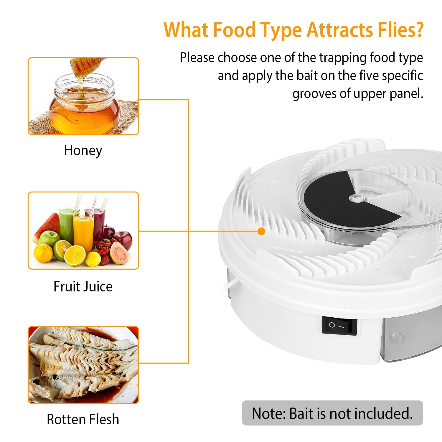 Electric Fly Trap USB Powered Automatic Flycatcher Rotating Fly