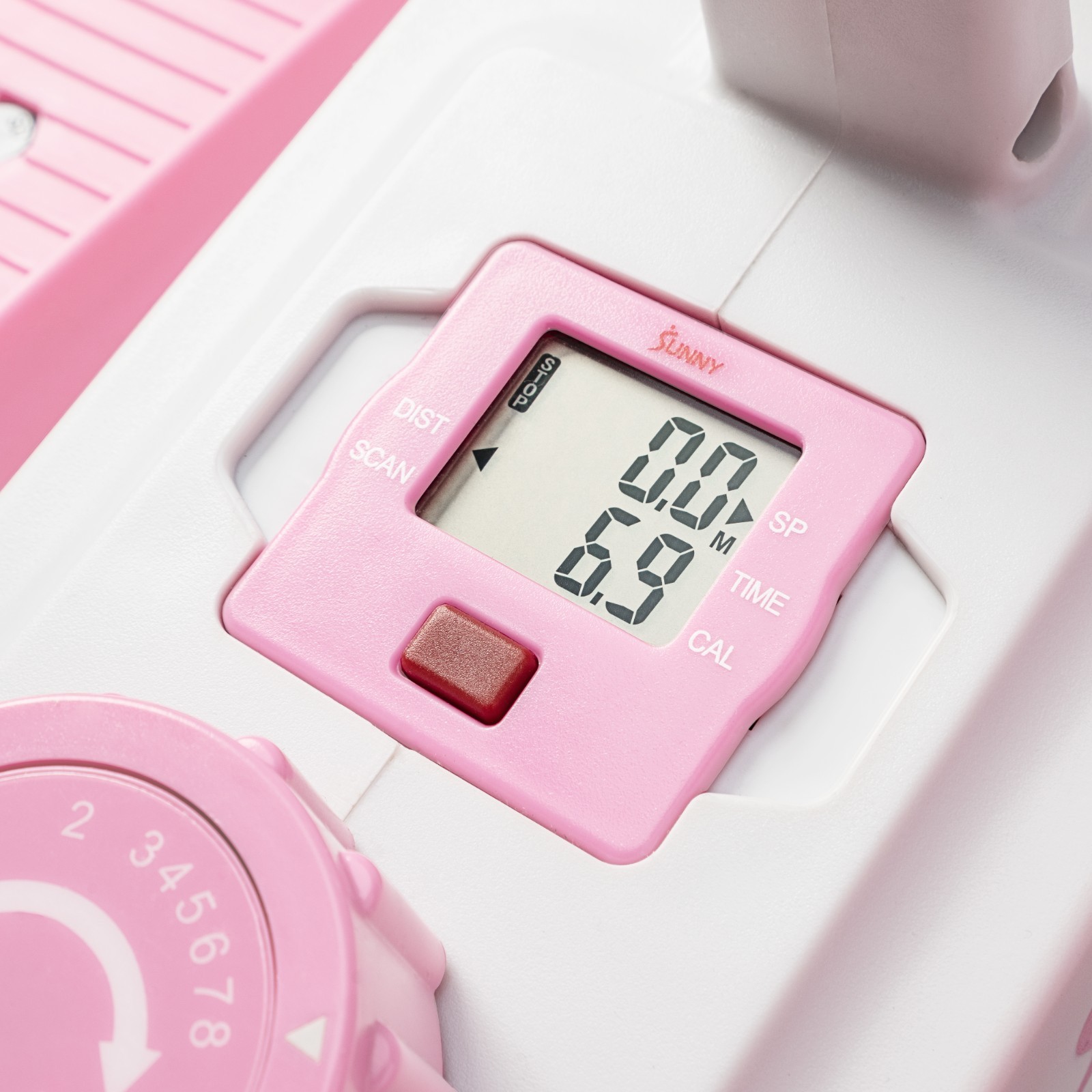 Pink Sitting Under Desk Pedal Exerciser Portable Training Machine Leg Exercise