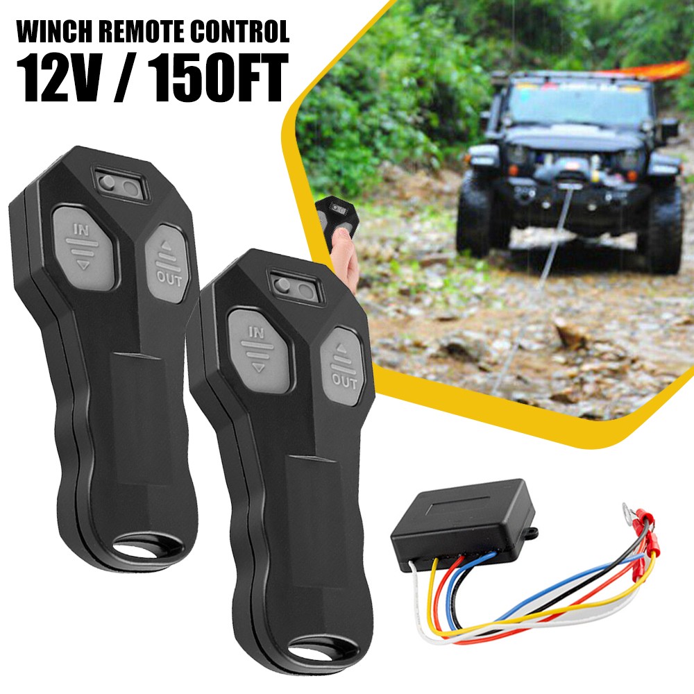 Wireless Winch 2 Remote Control Kit Handset Switch For Jeep Truck ATV SUV 12V