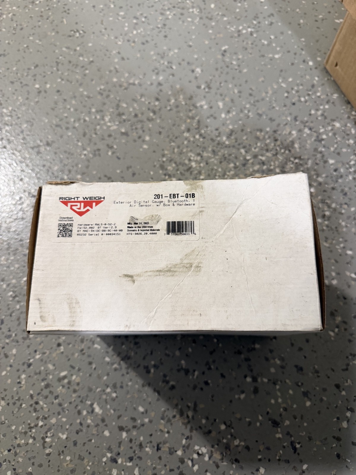 Right Weigh | 201-EBT-01B Bluetooth ExtDigital Load Scale wAirSensor |New In Box