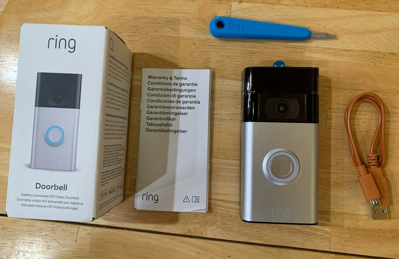 NEW Ring Video Doorbell 2nd Gen Satin Nickel Alexa Compatible Read Description