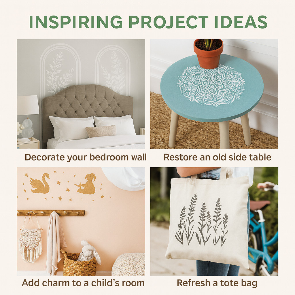 Sun Moon Stars Stencil 5.5x5.5" Reusable Mylar Template