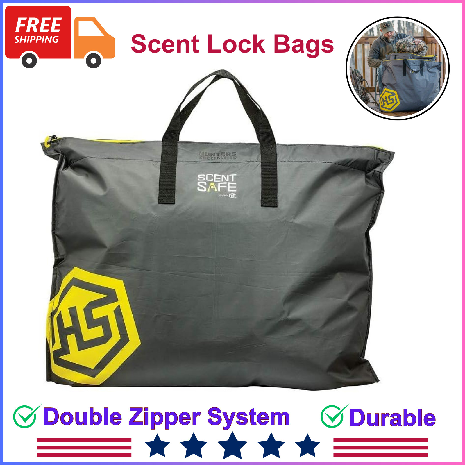 Hunters Specialties Scent-A-Way Scent-Safe Deluxe Travel Scent Bag | Scent Lock