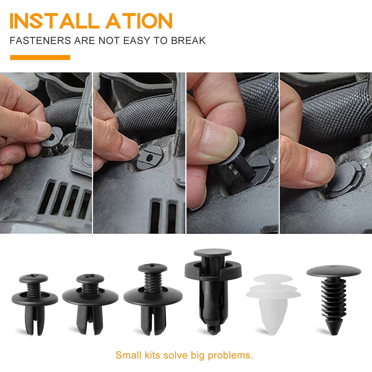 100x Car Body Bumper Rivet Retainer Trim Molding Push Pin Clip Assortments TooL