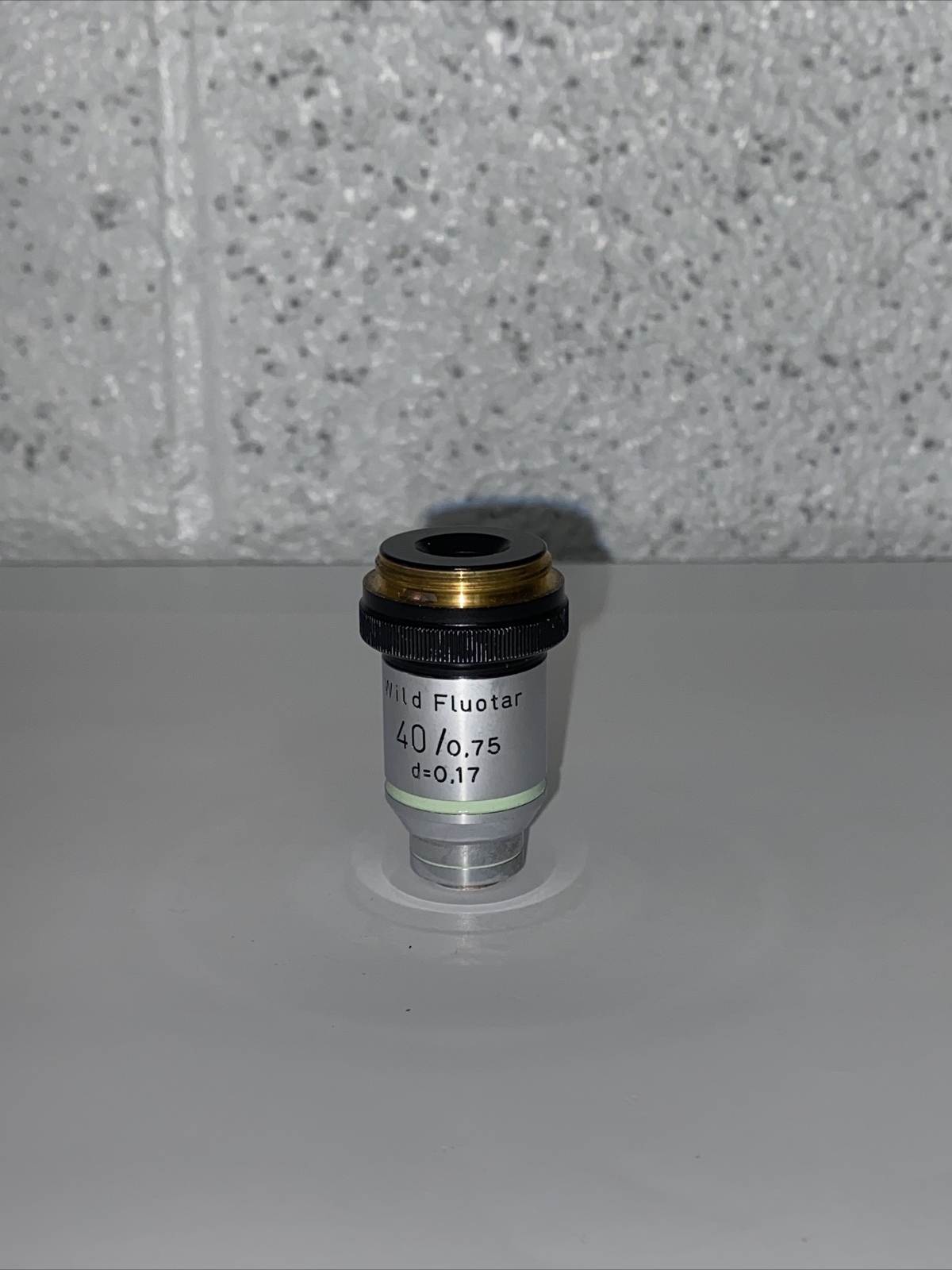 WILD Heerbrugg Fluotar SWISS Lens Objective Microscope 40 / 0,75 d=0,17