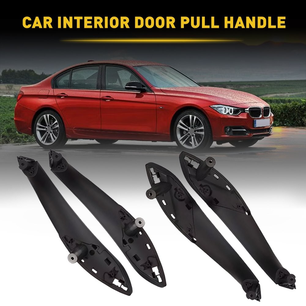 4x Inner Door Pull Handle Black For BMW 3/4 Series 328 F30 F80 F36 F82 2012-2018