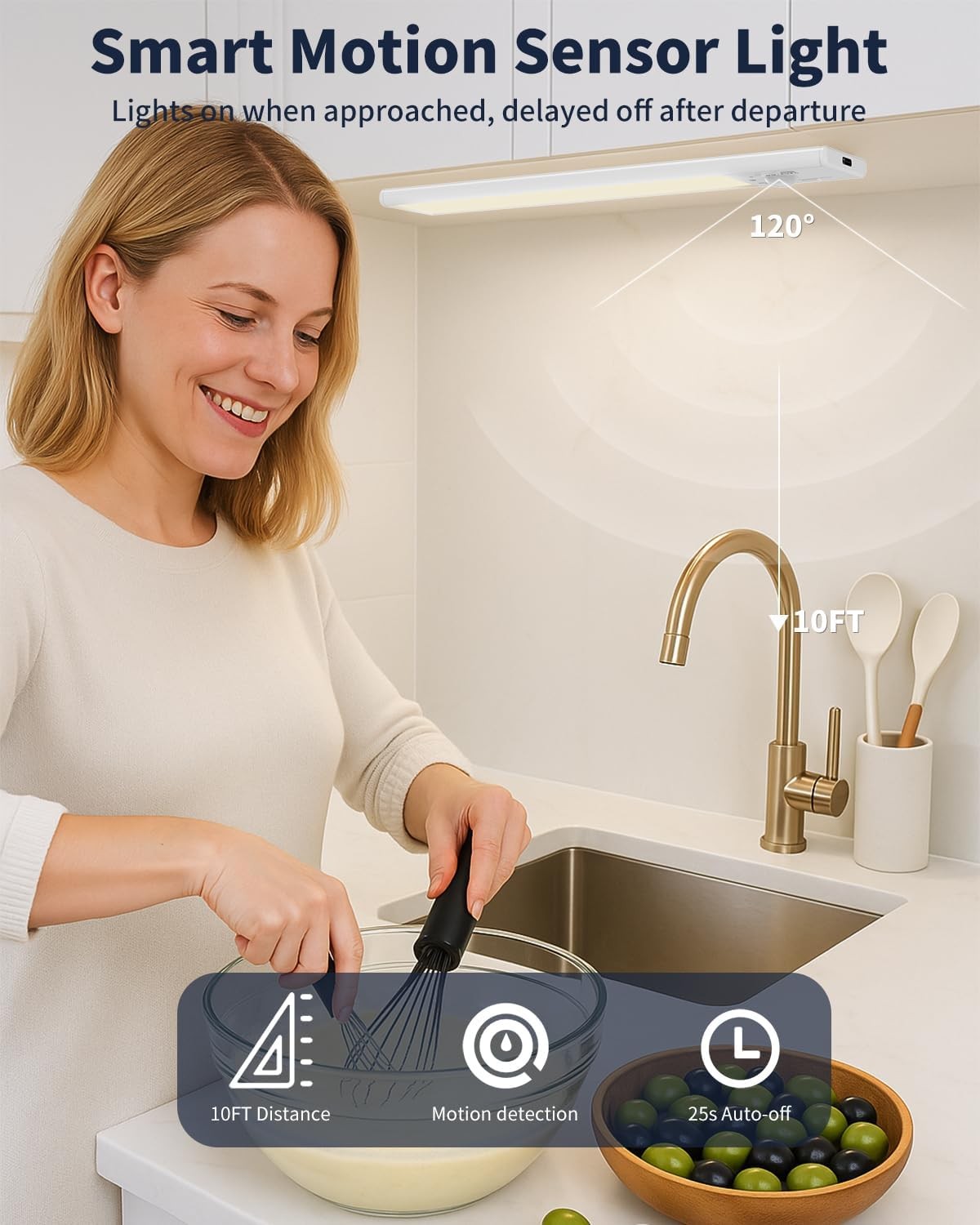 Under Cabinet Lighting Rechargeable Motion Sensor Pack