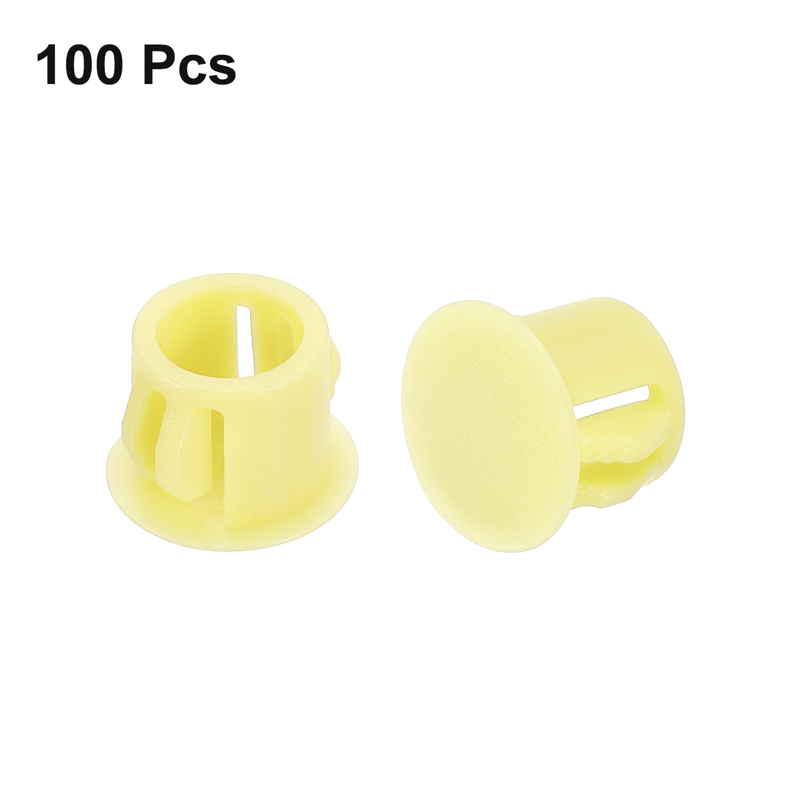 100pcs 10mm Yellow Hole Plugs Flush Type Plastic Plugs