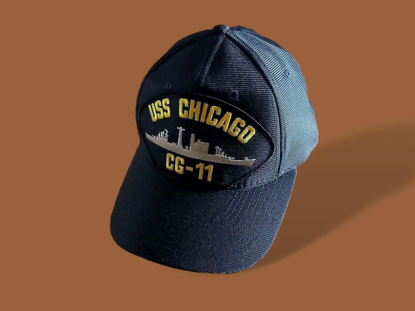USS CHICAGO CG-11 U.S NAVY SHIP HAT OFFICIAL MILITARY BALL CAP U.S.A MADE