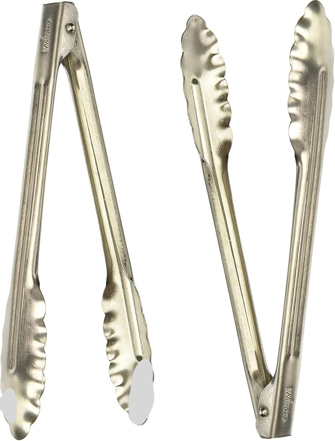 Winco Heavyweight Stainless Steel Utility Tong, 9-Inch New  (Pack Of 2)
