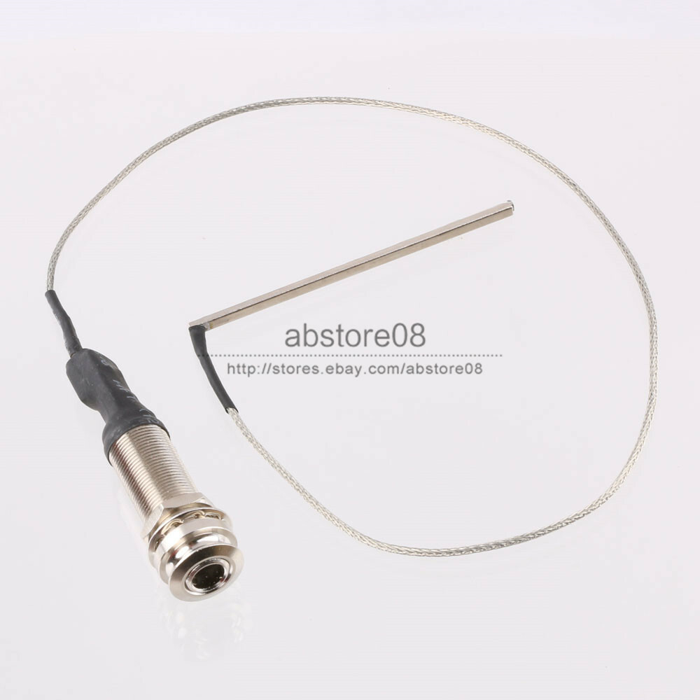 6.35mm Mono End Pin Jack w/ Ceramic Piezo Pickup Under Salddle Guitar Part
