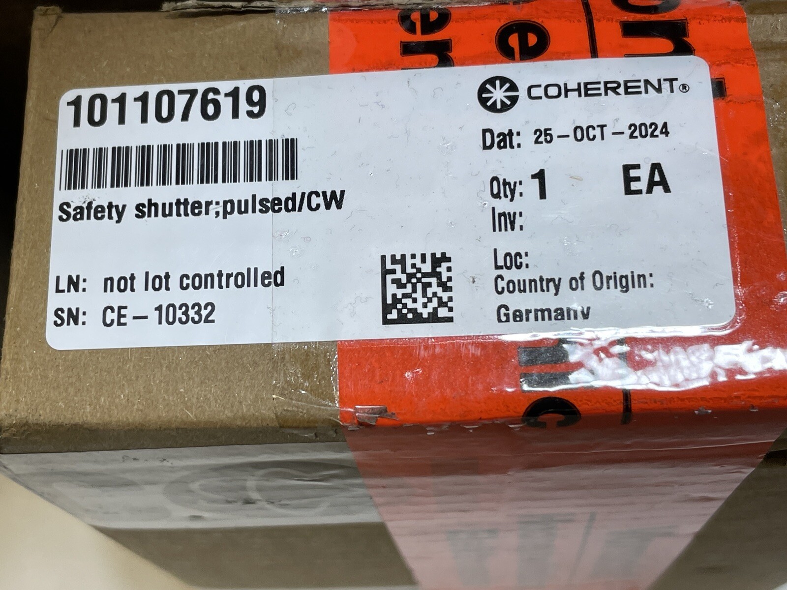 COHERENT Pulsed Safety Shutter 101107619