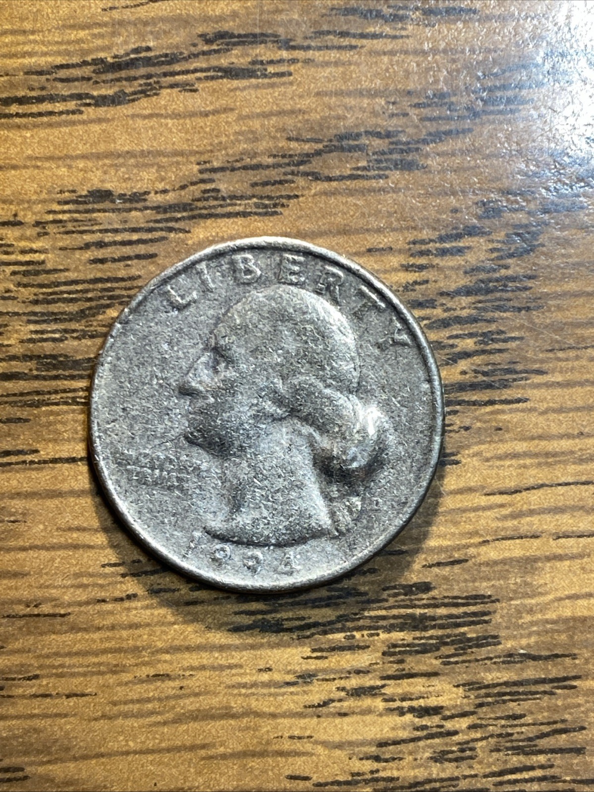 1994-d Error Washington Quarter Hair on Neck Too Large $6.95 Free Shipping.