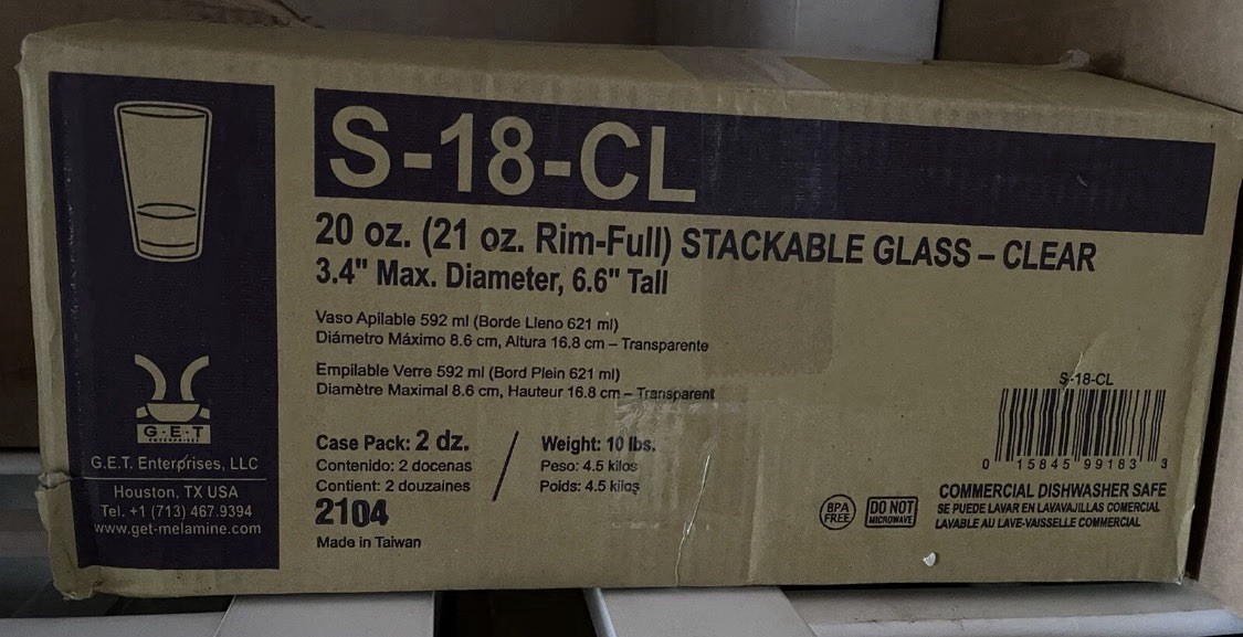 NEW GET SW-1425-1-CL Customizable SAN Clear Plastic 1 oz Shot Glass, Case of 24