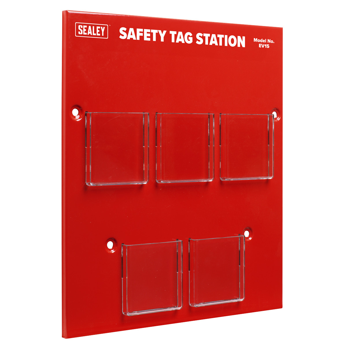 Sealey Safety Tag Station 86 x 15 x 90mm Wall Mountable High Grade Steel EV15