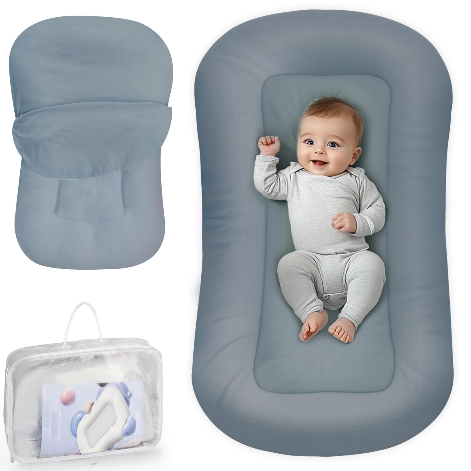 Infant Support Cushion - Baby for Standard, Grayish Blue