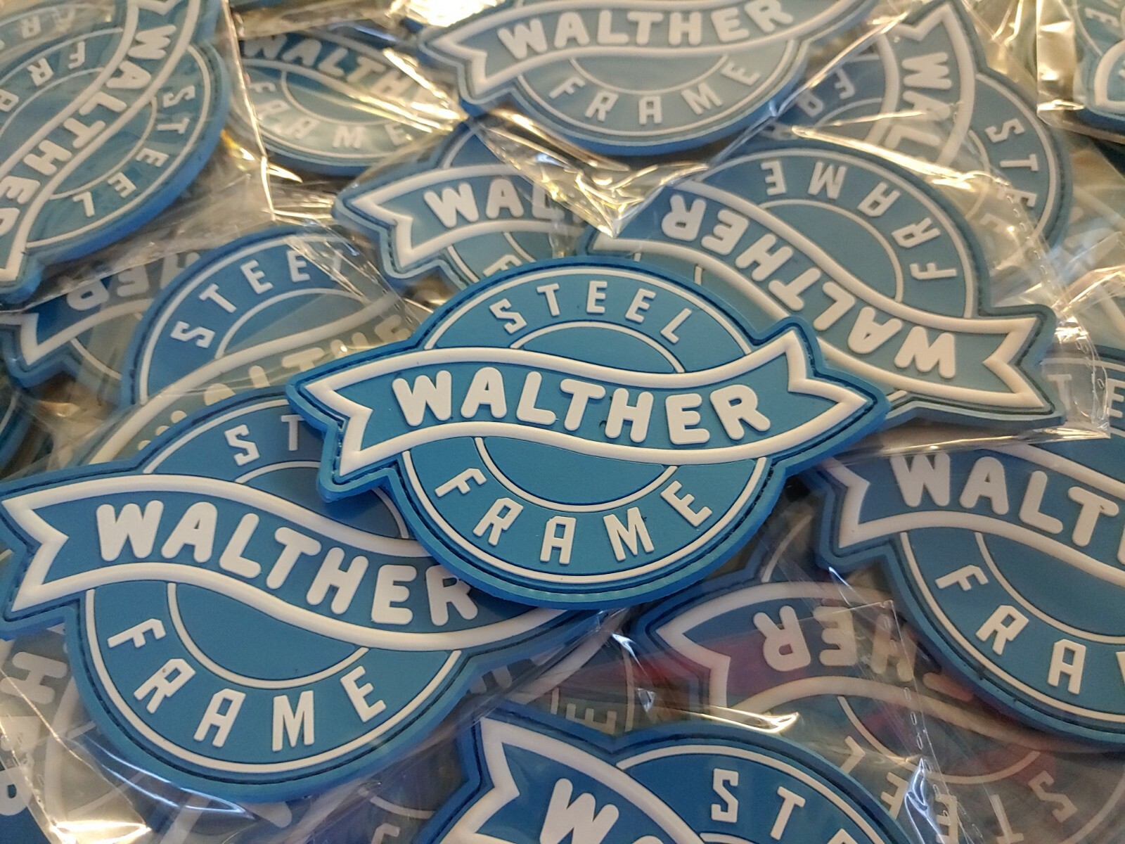 WALTHER - 2D & 3D PVC PATCH -WHITE & BLUE