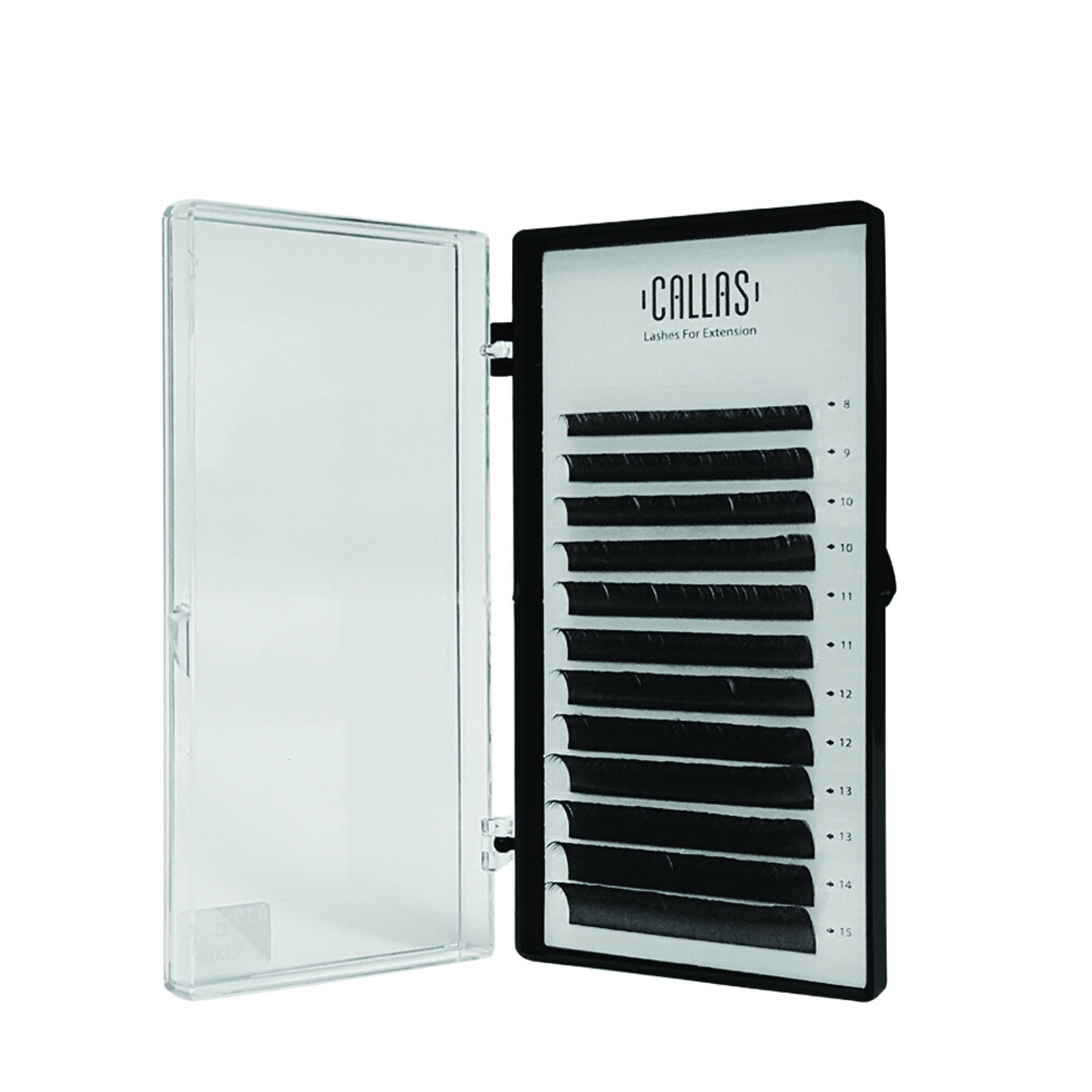Callas Individual Eyelashes for Extensions, 0.10mm C Curl - Mixed Tray