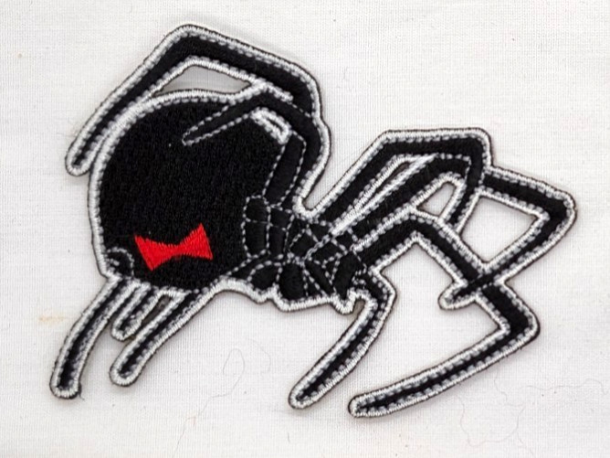 Black Widow Spider Iron On Sew On Patch 3"X 2 1/8"