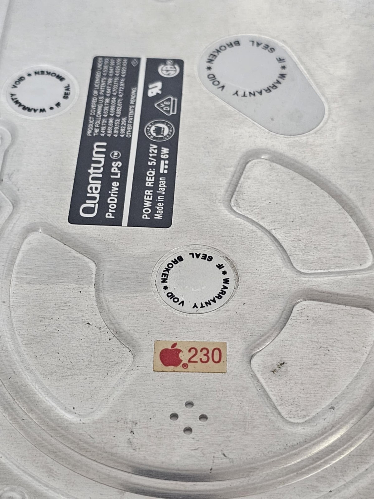 Rare Clean Retro Hard Drive Disk SCSI Quantum ProDrive LPS APPLE 230