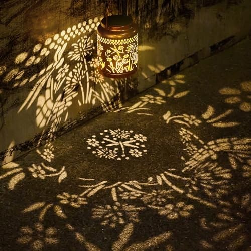 Solar Lanterns Outdoor Waterproof - Garden Decor Hanging Solar Dragonfly