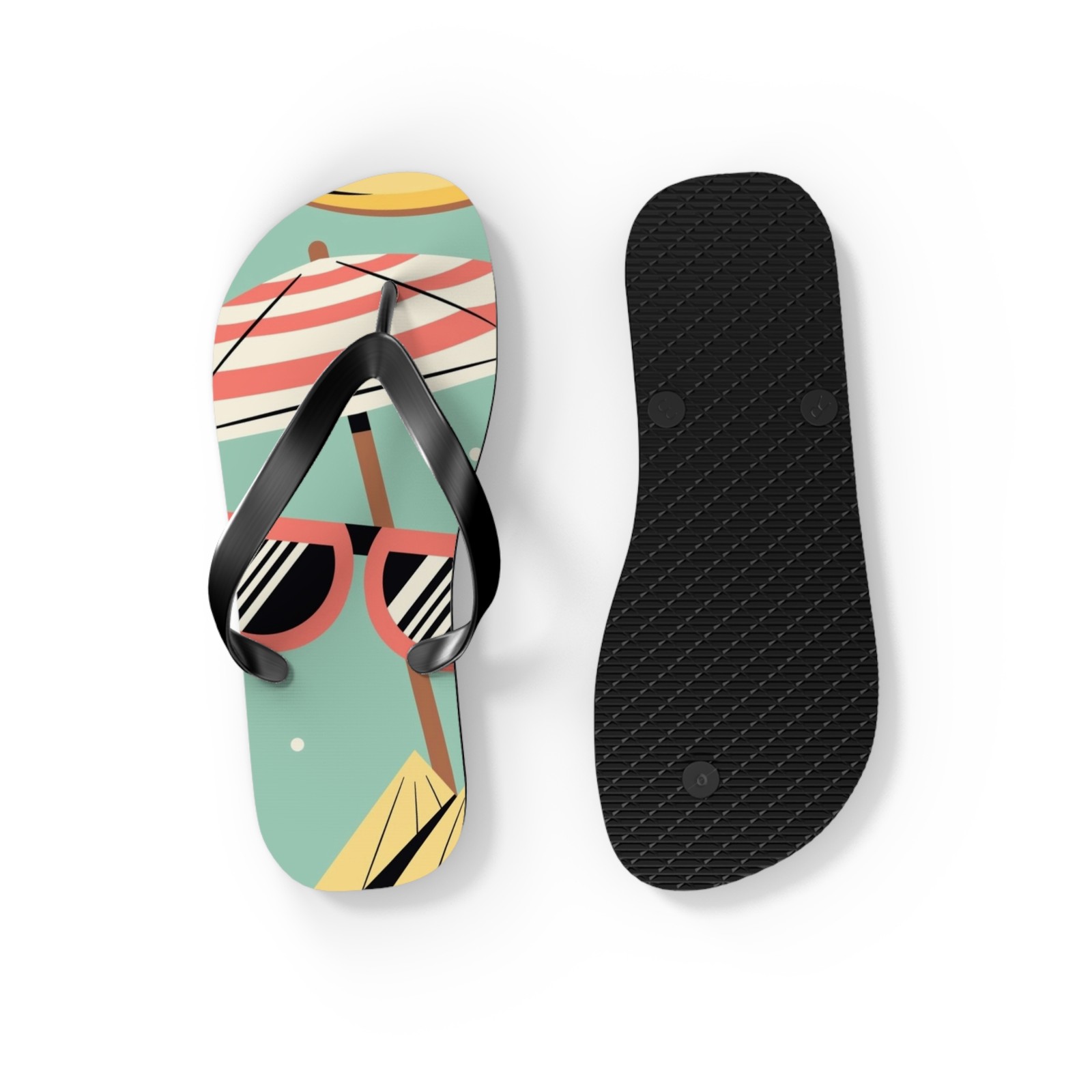 Beach Scene Flip Flops | Flip Flop Sandals