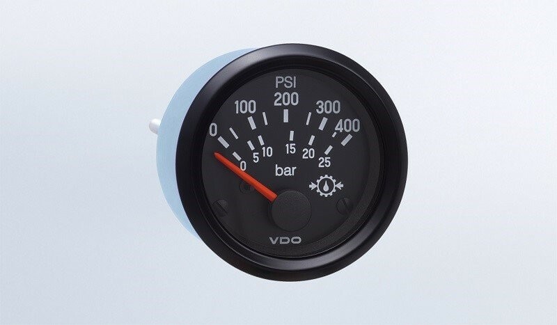 New VDO Gauge 2"/52mm Marine Transmission Oil Pressure PRESS 400PSI CIB 350-913B