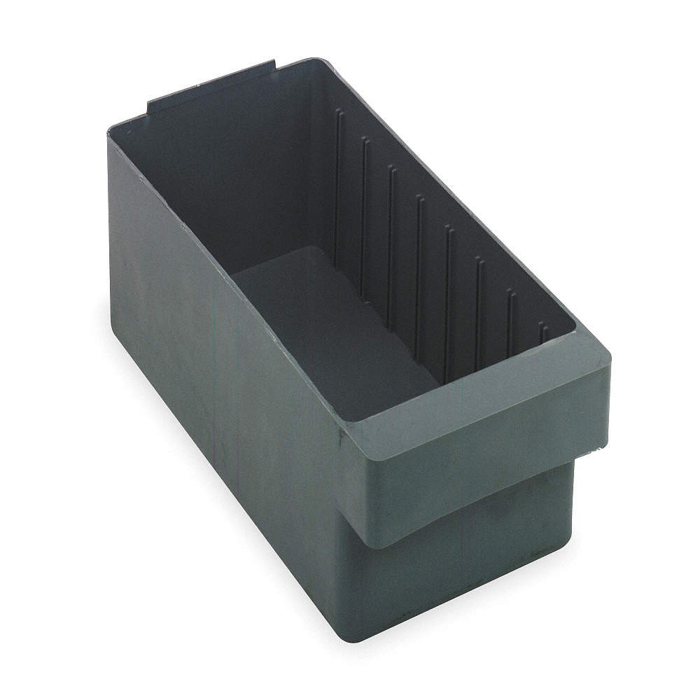 QUANTUM STORAGE SYSTEMS QED601GY Drawer Bin,Gray,Polystyrene,4 5/8 in 2KWB4