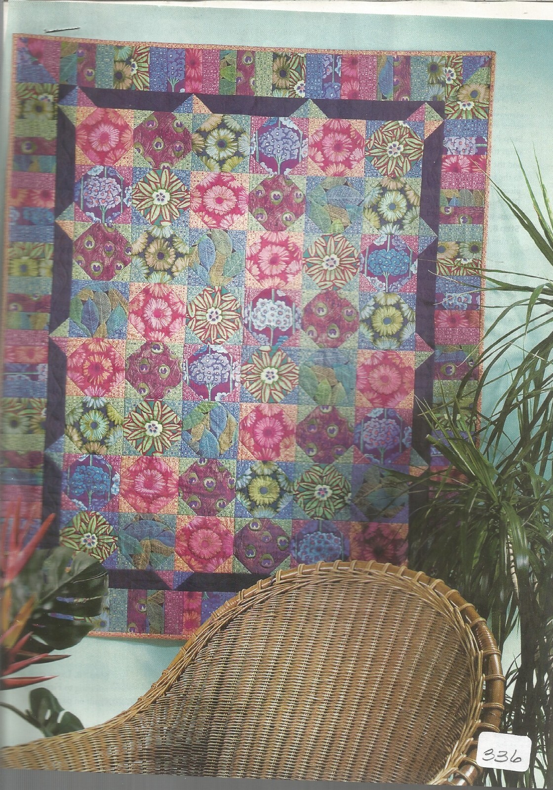 E0460   PEACOCK GARDEN WALL HANGING QUILT  PATTERN/INSTRUCTIONS