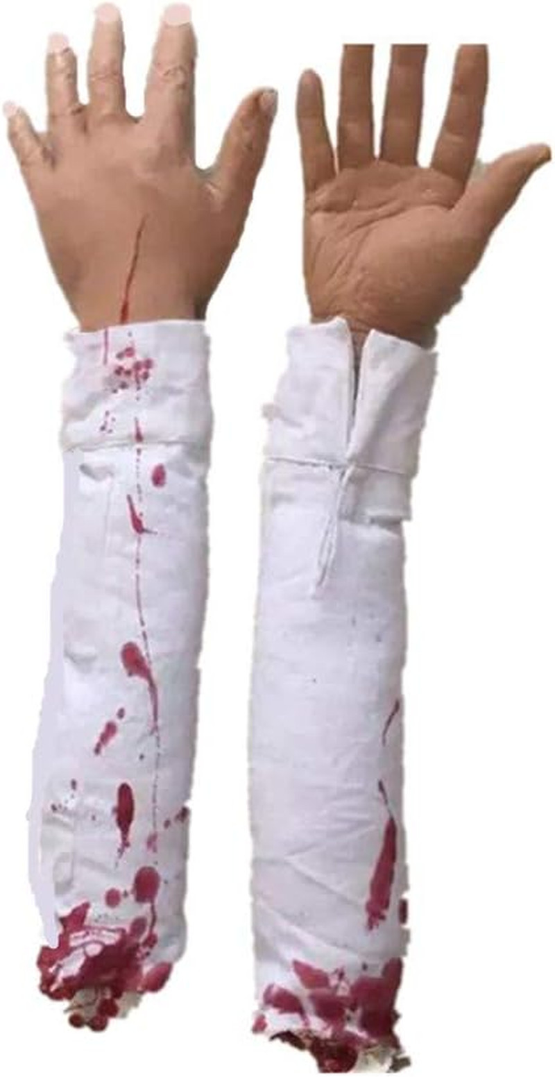 Aweilan Halloween Decoration Haunted House Scary Fake Broken Severed Hand Body P