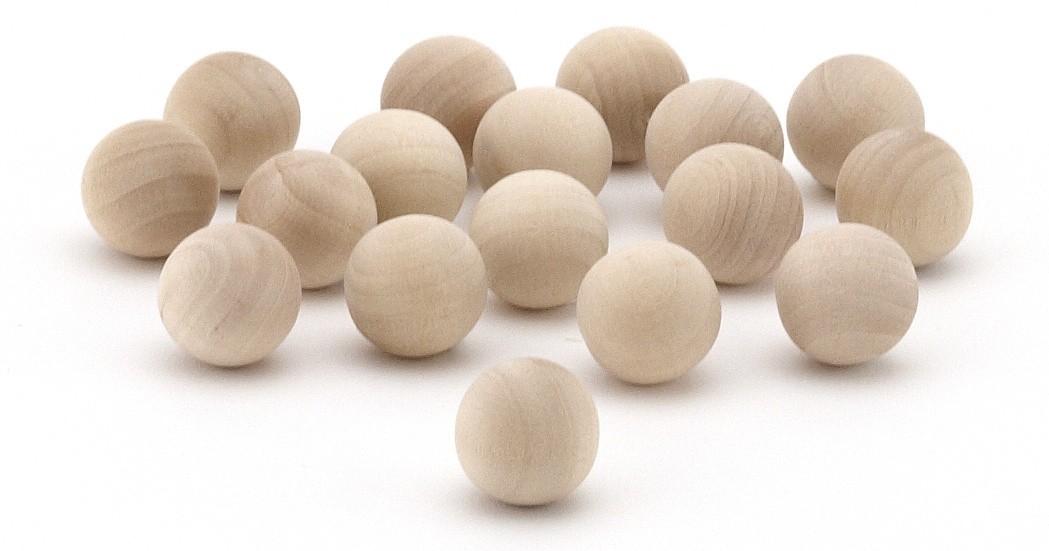 Hygloss Wood Balls 8/Pkg-1.25"