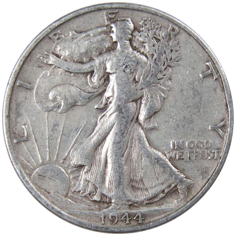 1944 S Liberty Walking Half Dollar Circulated Silver 50c Coin